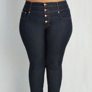 Modcloth Karaoke Songstress High Waisted Jeans
